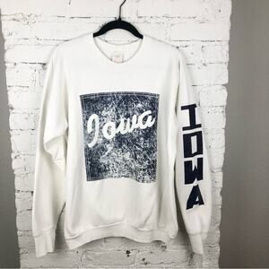 Vintage Iowa Denim Puffy Paint Pocket Sweatshirt